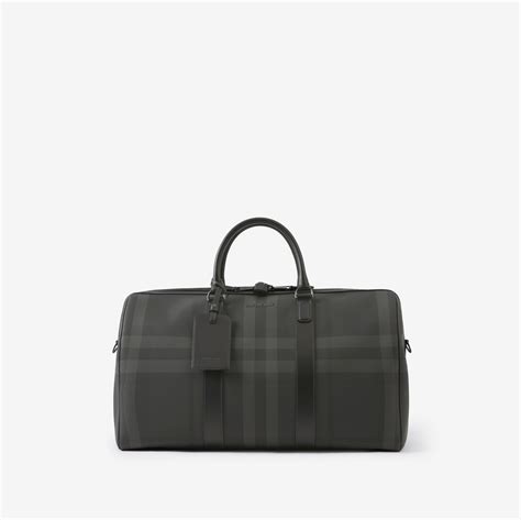 burberry leather holdall|Boston Holdall in Charcoal .